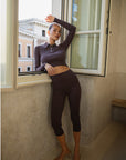 Limited Ava cropped leggings - ALICE EVIS second skin knitwear beachwear one size woman clothing