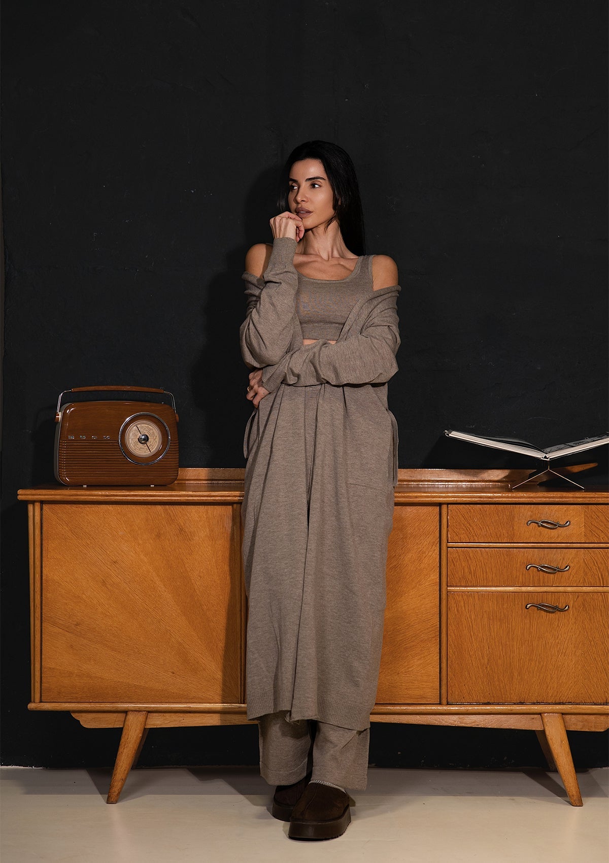 Cozy cardigan - ALICE EVIS second skin knitwear beachwear one size woman clothing