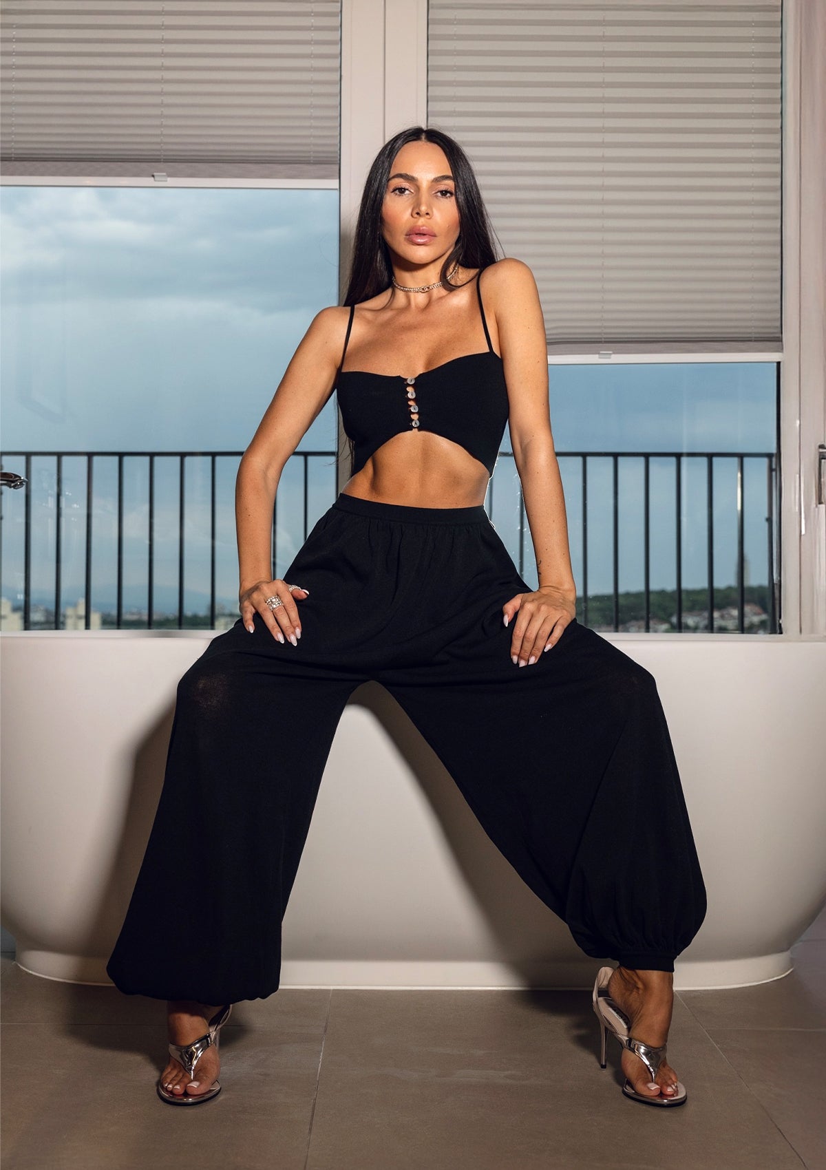 Elsa balloon pants - ALICE EVIS second skin knitwear beachwear one size woman clothing