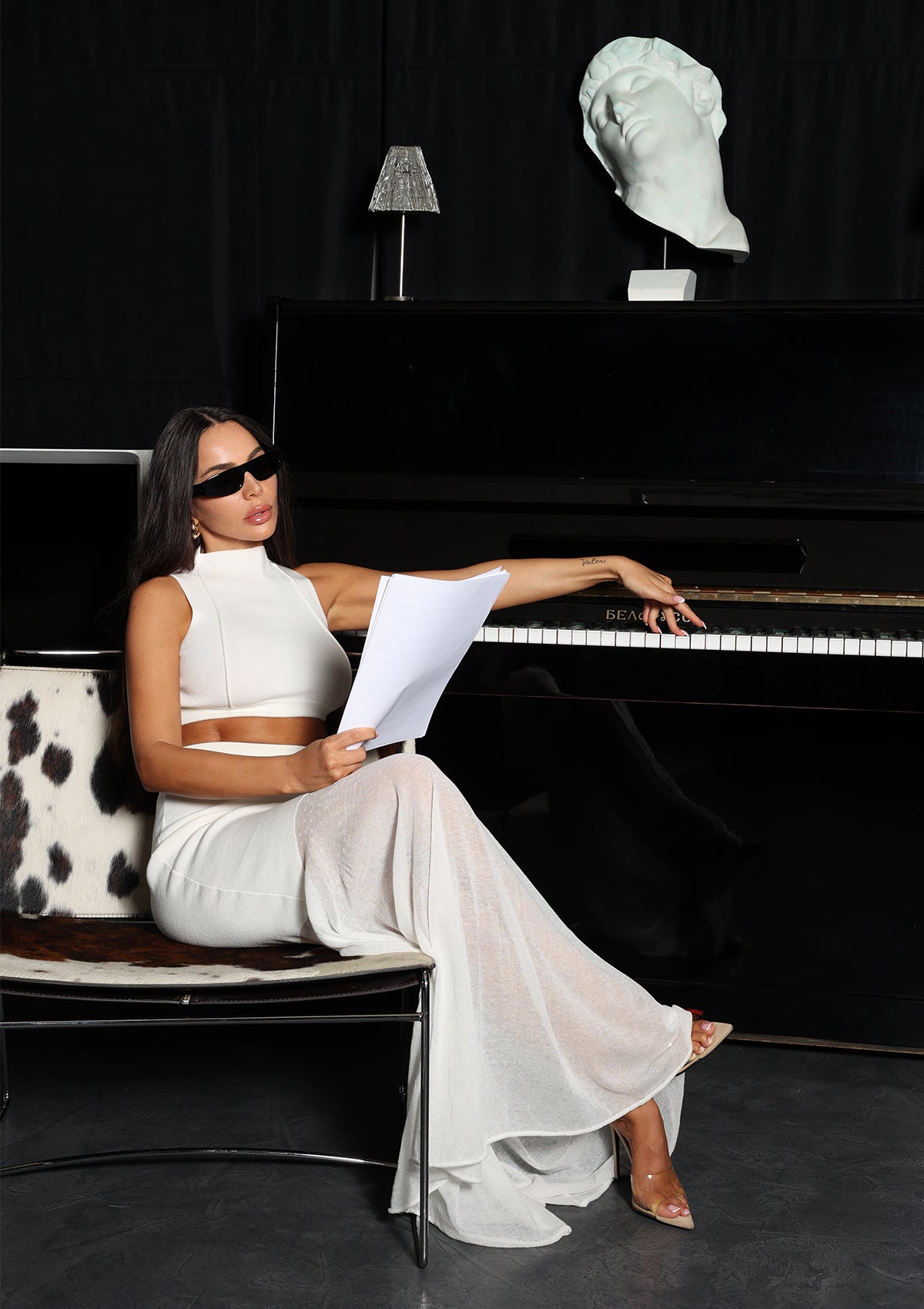 Elsa sheer skirt - ALICE EVIS second skin knitwear beachwear one size woman clothing