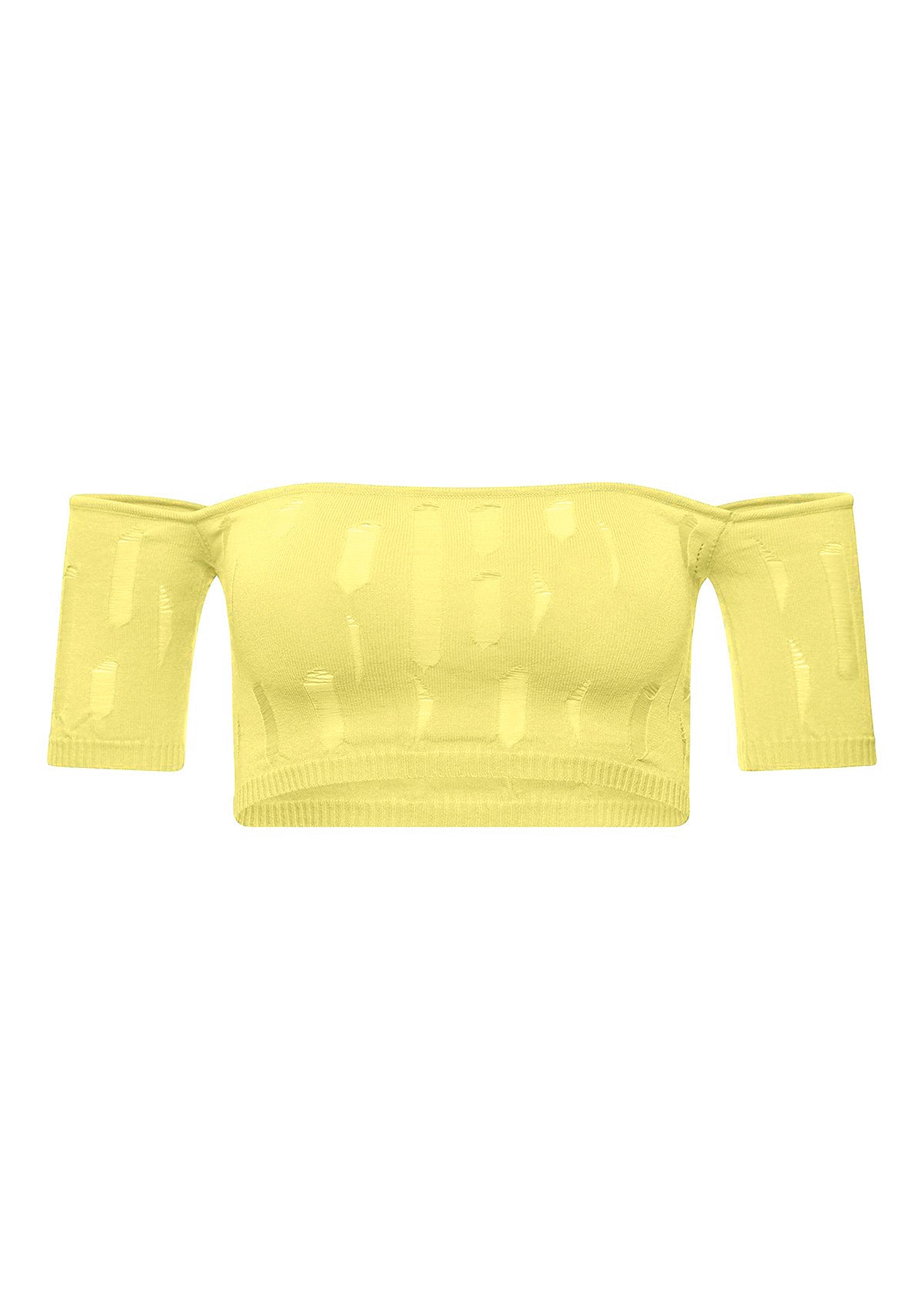 Limited Lea cropped beach top - ALICE x EVIS second skin knitwear beachwear one size woman clothing